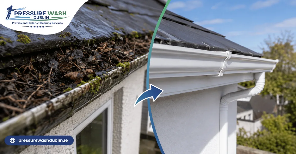 clogged gutter