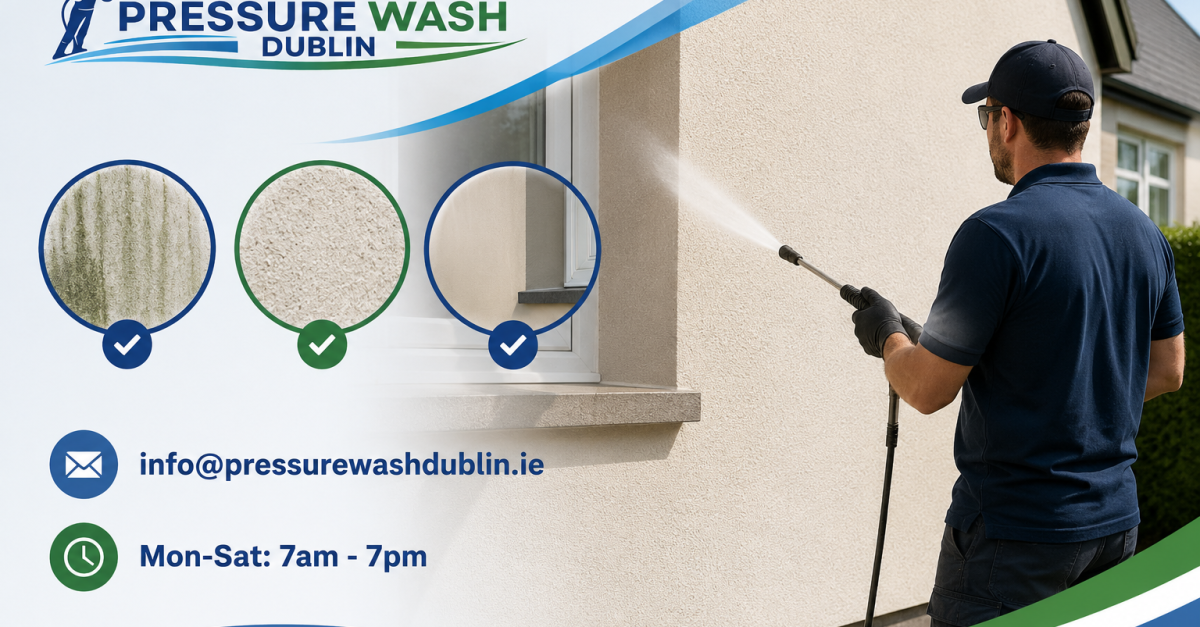 Professional Render cleaning in Dublin House